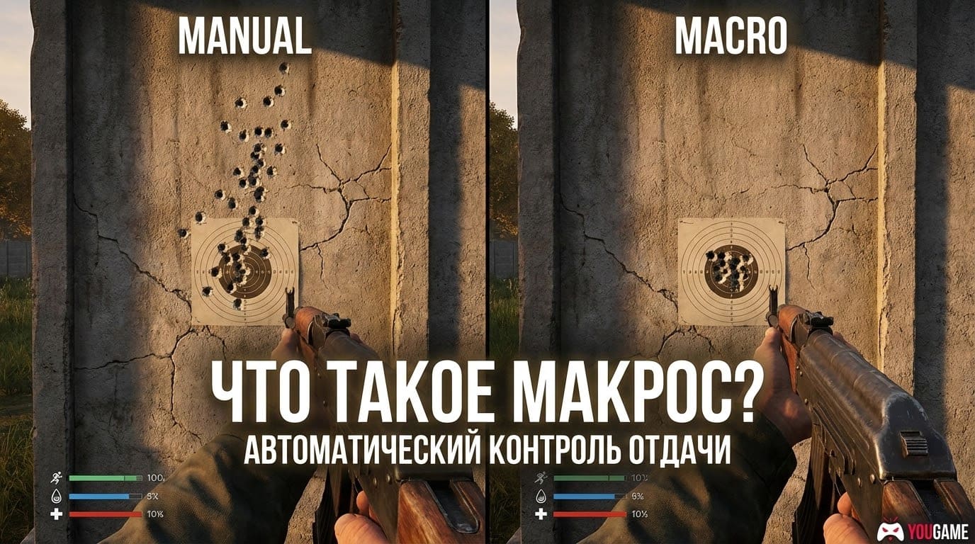 Макросы DayZ стрельба без отдачи пример